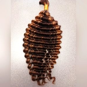 100% Piano Human Hair No Weft for Microbraiding 26in loose deep